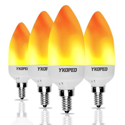 China Residential Flame E12 LED Light Bulb Flickering Flameless Candles Simulated Fire Effect Candelabra For Holiday Party Christmas Decoration for sale