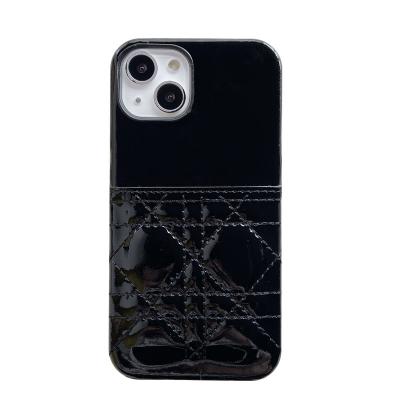 China Shockproof Suitable Serial Card Black Leather Mobile Phone Shell For iPhone 14 Pro Max Case OEM Customization for sale