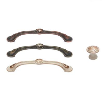 China Contemporary Hardware Fittings Zinc alloy Antique Furniture Cabinet Pull Handle for sale