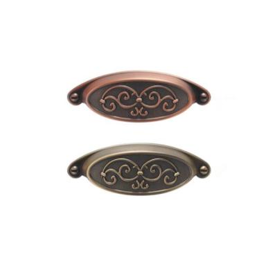 China Modern Zinc alloy Furniture Drawer Pulls Kitchen Cabinet Cup Pull Handle for sale