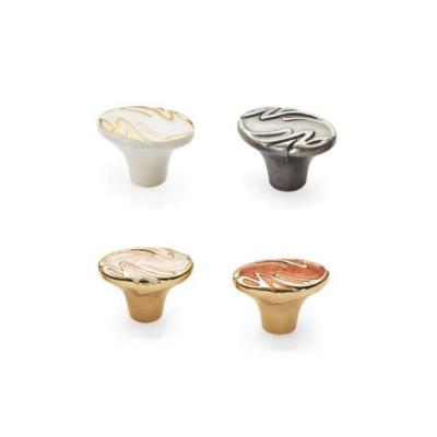 China Modern Zinc alloy Furniture Hardware Cabinet Drawer Knob with Different Colors for sale