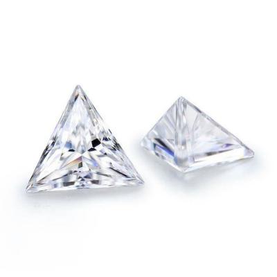 China Color Play or Fire Triangle Cut High Quality Moissanite Loose Diamonds Moissanite for sale