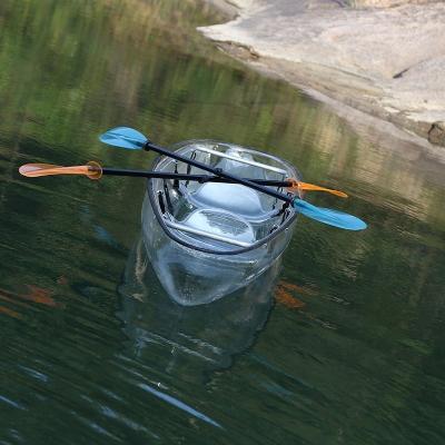 China Clear PC Two Person Transparent Canoe Boat Kayak With Paddles for sale