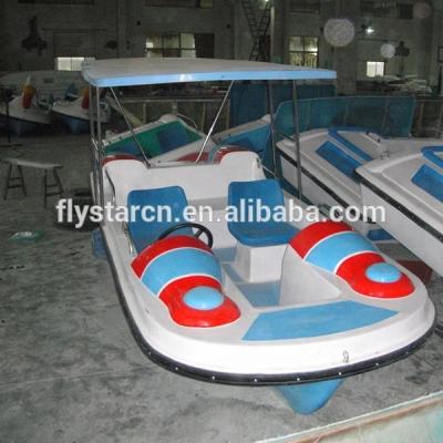 China Motorized Water Park Fiberglass Paddling Electric Boats for Park for sale