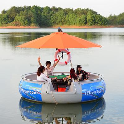 China Sea LLDPE Mini BBQ Donut Boat For Water Play Equipments for sale