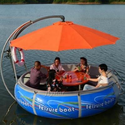 China Sea water park equipment aqua donut barbecue boat for sale electric leisure for sale