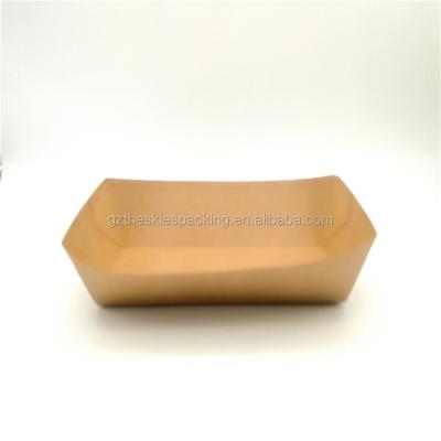 China Disposable French Fries Kraft Paper Ship Packing Box With Custom Made for sale