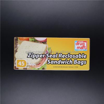 China Disposable Food Grade Food Grade Food Sandwich Bag Packaging Custom Resealable Paper Boxes Open Paper Boxes For Ziplock Plastic Bag for sale