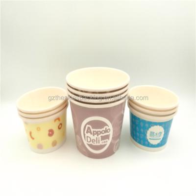 China Disposable Custom Personalize Printing Ice Cream Paper Cup Disposable Packaging Ice Cream Paper Bowl for sale