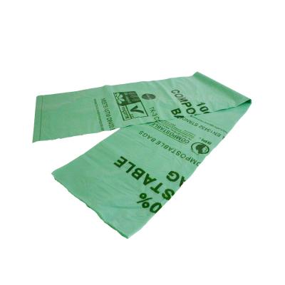 China 450*500 Star BIODEGRADABLE Bottom With Rolled Waste Bag Garbage Bag Biodegradable Garbage Bag for sale