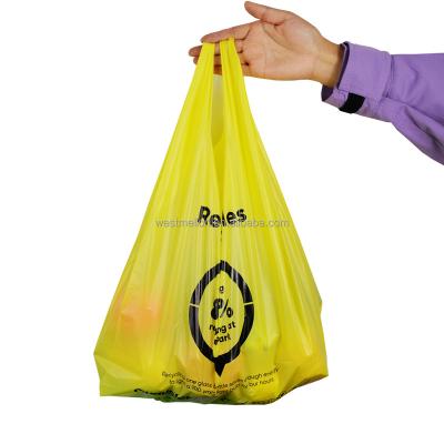 China BIODEGRADABLE T-Shirt Vest 20L Garbage Bag Biodegradable Waste Bag Biodegradable Bag for sale