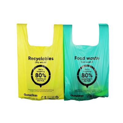 China Universal Household Vest Garbage Bag T-shirt Biodegradable Biodegradable Garbage Bag for sale