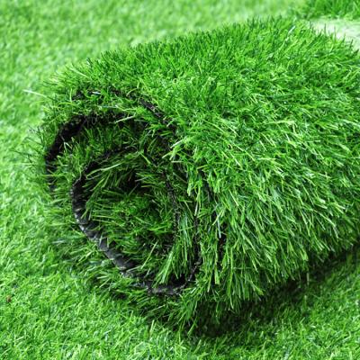 China Real touch kindergarten soccer lawn turf carpet balcony park artificial lawn decoration outdoor green fence artificial lawn for sale