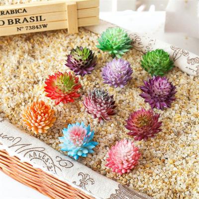 China Wholesale Easily Assembled Artificial Succulents Plants DIY Mini Fake Flower Heads Plastic For Home Table Decoration for sale