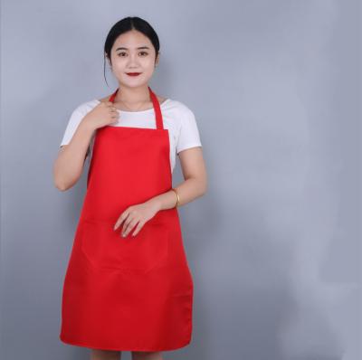 China Custom Kitchen Apron Manufacturers Printed Word Logo Long Waist Combinations Bib Apron Wholesale Apron for sale