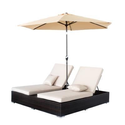 China Modern Professional Outdoor Furniture 180g Polyester Beach Double Chair Maker Chair for sale