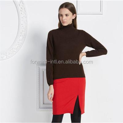 China Anti-pilling ladies cashmere/wool/silk/angora blend sweater for sale