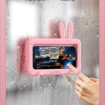 China Amazon Waterproof Stretching Shower Phone Holder Hot 360 Rotating Waterproof Bathroom Phone Case Bathroom Phone Holder for sale