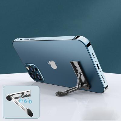 China Custom Logo Retractable 360 ​​Slim Folding Mini Phone Holder Aluminum Phone Holder Wholesale Portable Tablet Aluminum Desktop for sale