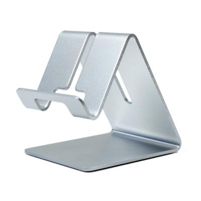 China Custom Wholesale Waterproof Cushion Silver Desk Universal Metal Aluminum Alloy Phone Holder Lazy Bracket for sale