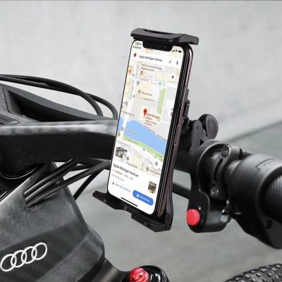 China Wholesale Adjustable Universal Mobile Phone Adjustable Phone Mount 360 Degree Rotation Quick Mount Bikes Bike Handlebar Phone Holder for sale