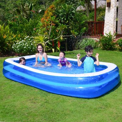 China Toy Wholesale Outdoor Kids Plastic PVC Family Backyard Summer Inflatable Above Ground Pool For Sale for sale