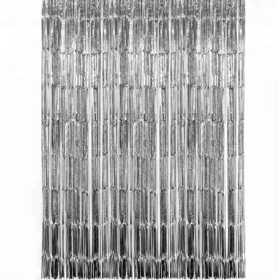 China wholesale 0.03mm PET Tinsel Backdrop Metallic Fringe Foil Curtain 3ft x 8ft Party for sale