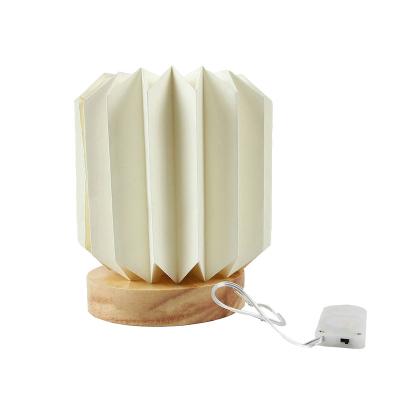 China Europe Wholesale Sunbeauty Patent Handmade DIY 3D Home Decoration Folded Shades Paper Led Light Lamp for sale