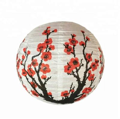 China Chinese New Year Custom Decorations Paper Lanterns Plum Blossom Printed Chinese New for sale