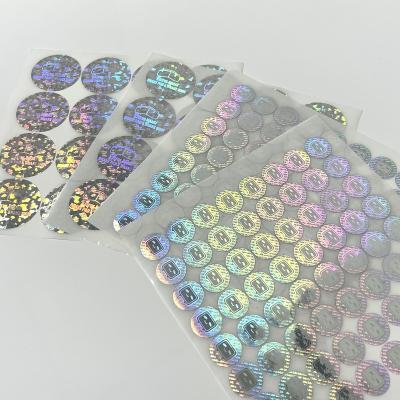 China Custom Logo Holographic Stickers Label Paper Stickers Waterproof Packaging Labels Sticker Sheet Fragile Anti-Counterfeiting for sale