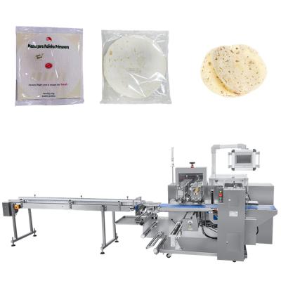 China Automatic packing line Qingdao flow packing machine automatic horizontal pizza roti bostar big cake packing machines for sale