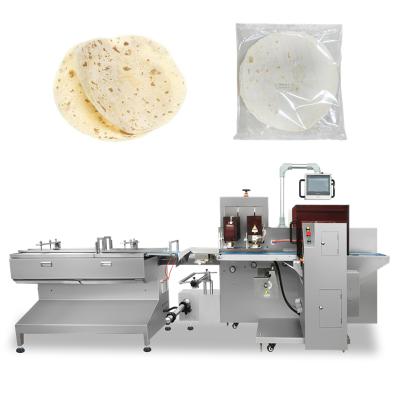 China Automatic Packing Line Automatic Servo Three Sides Sealing Low Cost Pita Bread Tortillas Packing Machine for sale