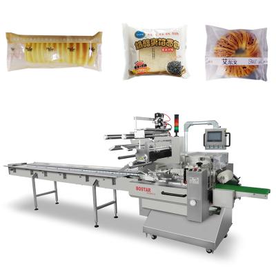 China Horizontal Food Bakery Food Burger Bread Flow Packing Machine Packaging Machinety With Printing for sale