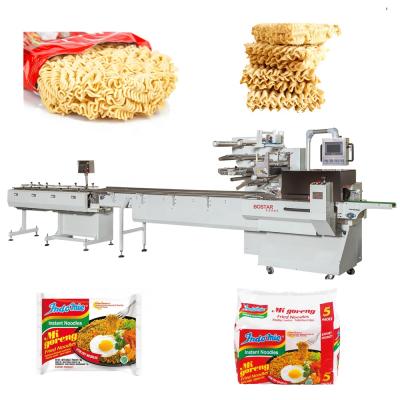 China Qingdao Bostar Fully Automatic Food Pillow Automatic Packing Line Down Film Noodle Packing Machine for sale