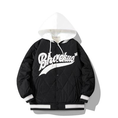 China Regular Factory Custom Winter Thickened Jacket Fashion Baseball Neutral Hooded Flight Jacket for sale