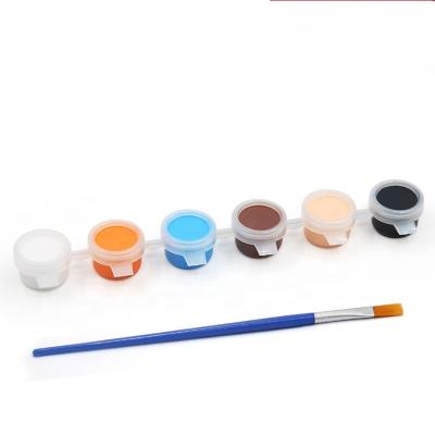 China 6 Color 3ML Acrylic Paint Pots Strip Set for Artists, Students, Beginners - Canvas Portrait Paintings for sale