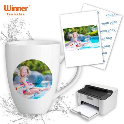 China Non Cracking Ceramic Free Sample Water Slide Washable Decals For Laser Printers For Dishes And Mugs for sale