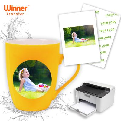 China Ceramic China Factory OEM Easy Transfer Water Slide Decal Transfer Paper For DIY Tumbler, Mug, Glass Decals for sale