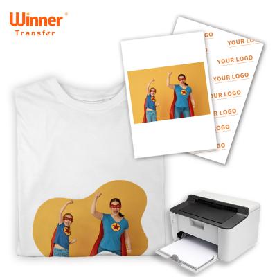 China T-shirts Amazon A3 A4 laser heat transfer paper for light color T-shirts heat press transfer paper for sale