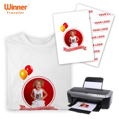 China t shirts easy to transfer a3a4 heat printing inkjet transfer paper for fabric white and lightweight t shirts for sale