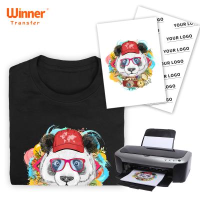 China T-shirts China factory OEM a4 size heat transfer printing paper dark for light and dark fabric for sale