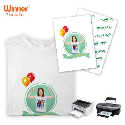 China T Shirts Customized Logo Compatible Heat Transfer Paper For T Shirts, White And Lightweight Fabrics for sale