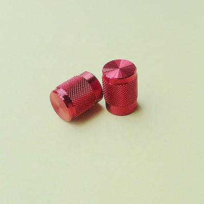 China PC Terminal 10*12mm Mounted Gold Aluminum Knurled Shaft 18T Audio Control Knob for sale