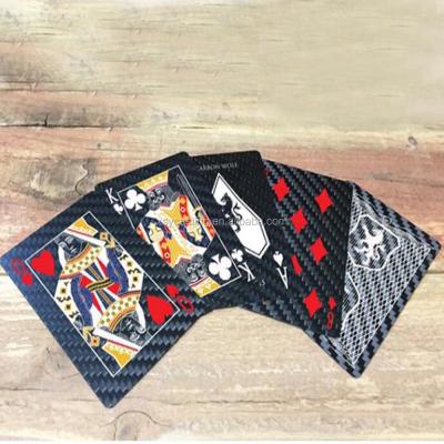 China Industry Black Carbon Fiber Playing Cards With Custom Printing for sale