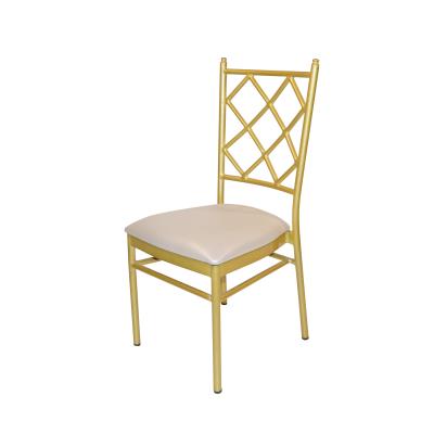 China China Wholesale Modern Stackable Metal Gold Fabric Chiavari Cushion Gold Chiavari Chairs for sale