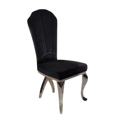 China Modern Banquet Dining Chair Hotel Furniture Dining Room Upholstered Modern Stainless Steel 1.2/1.5mm PU Leather Cover 30% Depsoit for sale