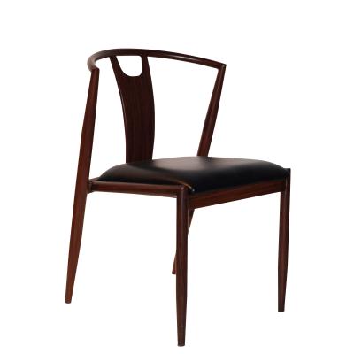 China Industrial Cooling Metal and Solid Wood Dining Chair and Vintage Iron Dining Room Furniture Wood Look/Paint/Powder Coating Home Furniture for sale