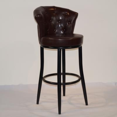 China New Design Modern PU Leather Metal Furniture Bar Legs Black Legs Bar Chair for sale