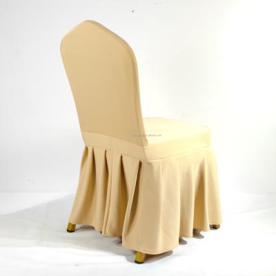 China Simple Luxury Customizable Hotel Wedding Banquet Dining Chair Spandex Chair Cover for sale