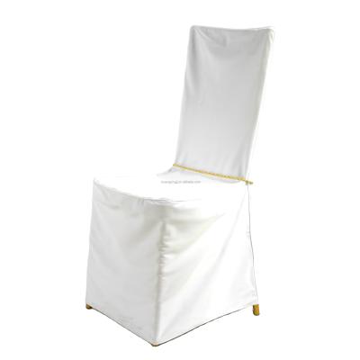 China Wholesale Cheap Simple Cotton And Polyester Round Lid Chair Cover For Weddings for sale